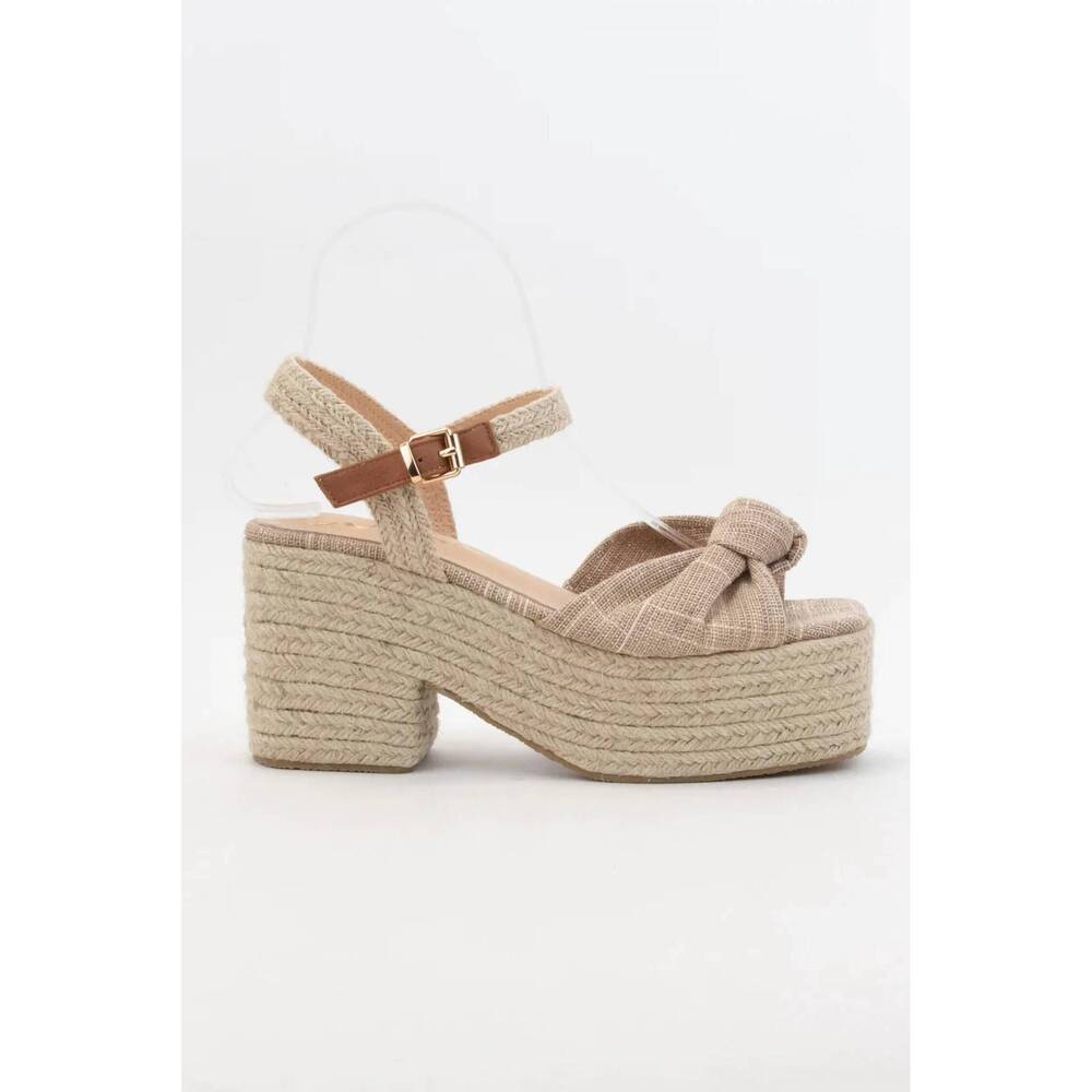 NEW CCOCCI women's palmer espadrilles platform heels in toffee